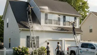 Roof cleaning and vinyl siding maintenance in Vancouver WA by Next Level Exteriors
