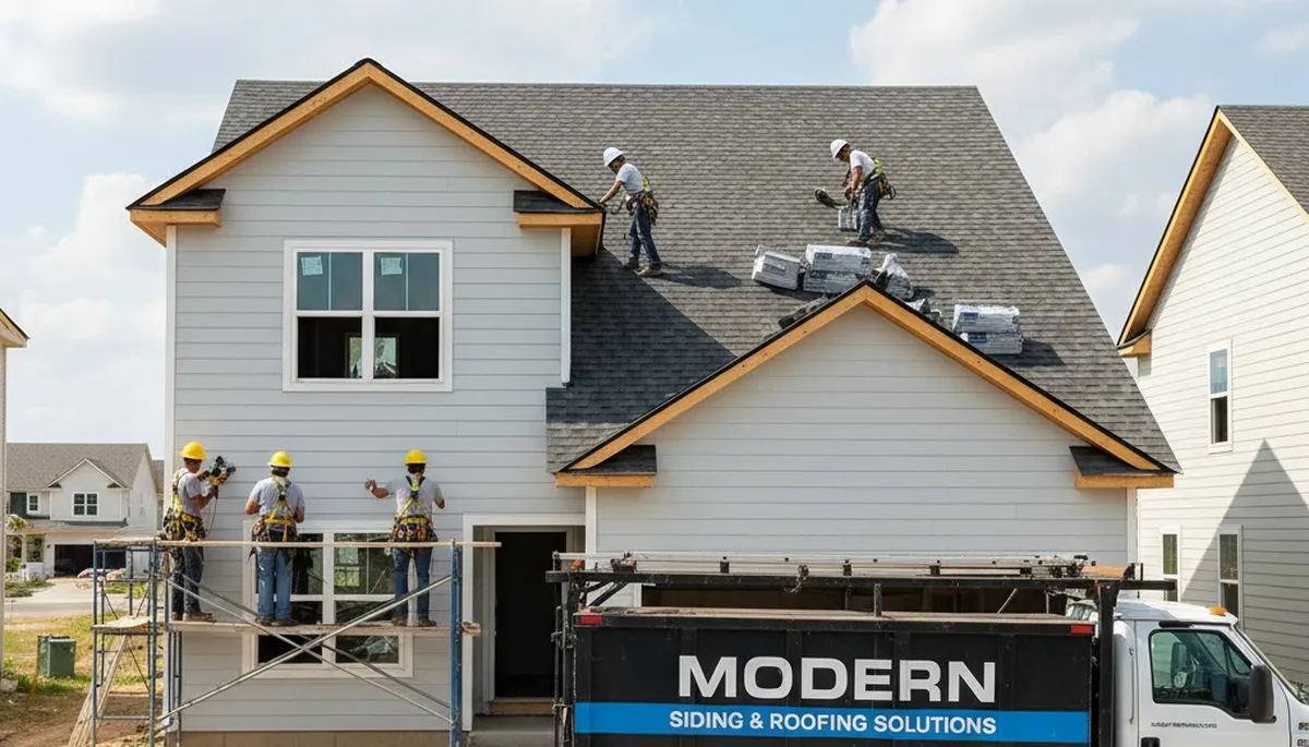 Professional roof installation in Vancouver WA by Next Level Exteriors using durable vinyl siding