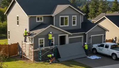 Professional vinyl siding installation on home exterior in Vancouver, WA