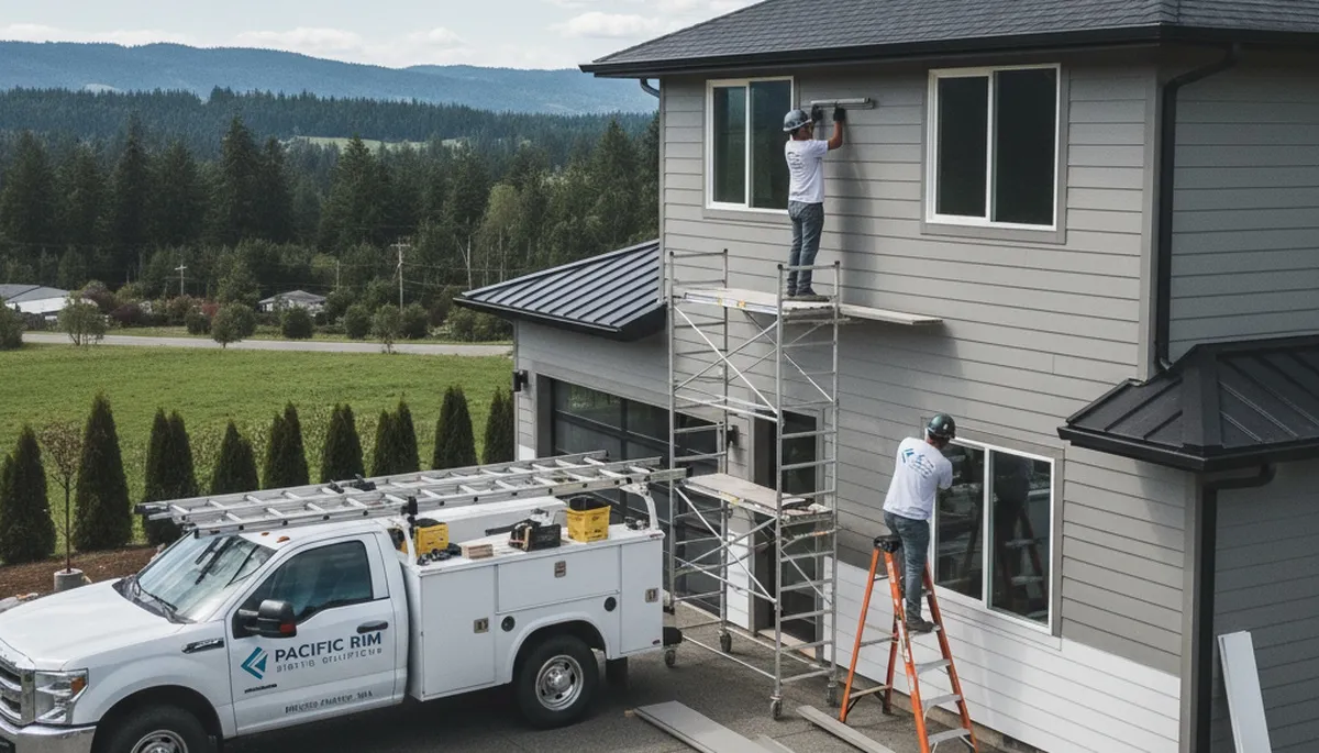 Professional vinyl siding installation on home exterior in Vancouver, WA