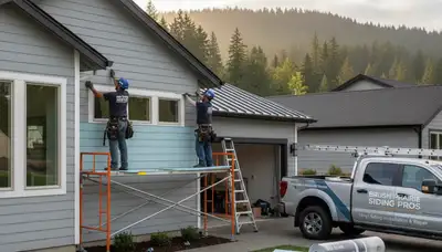 Professional vinyl siding installation on home exterior in Vancouver, WA