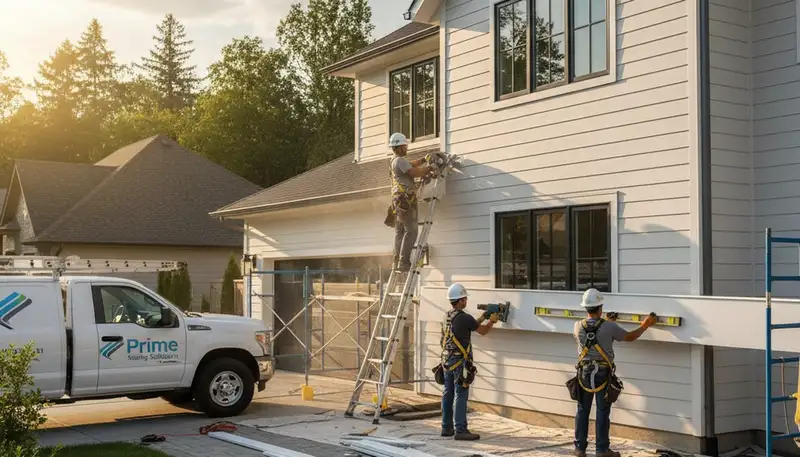 Professional vinyl siding installation on home exterior in Vancouver, WA by Next Level Exteriors
