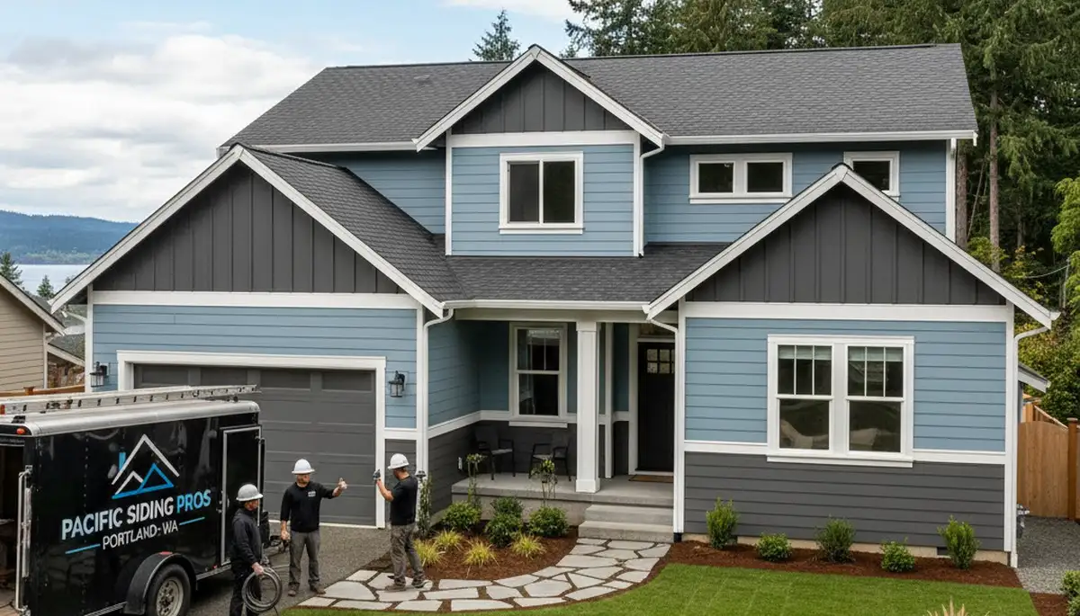 Professional vinyl siding installation on home exterior in Vancouver, WA