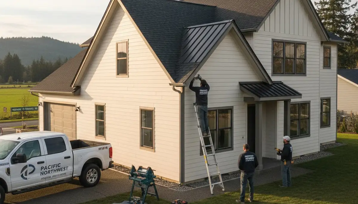 Professional vinyl siding installation on home exterior in Vancouver, WA