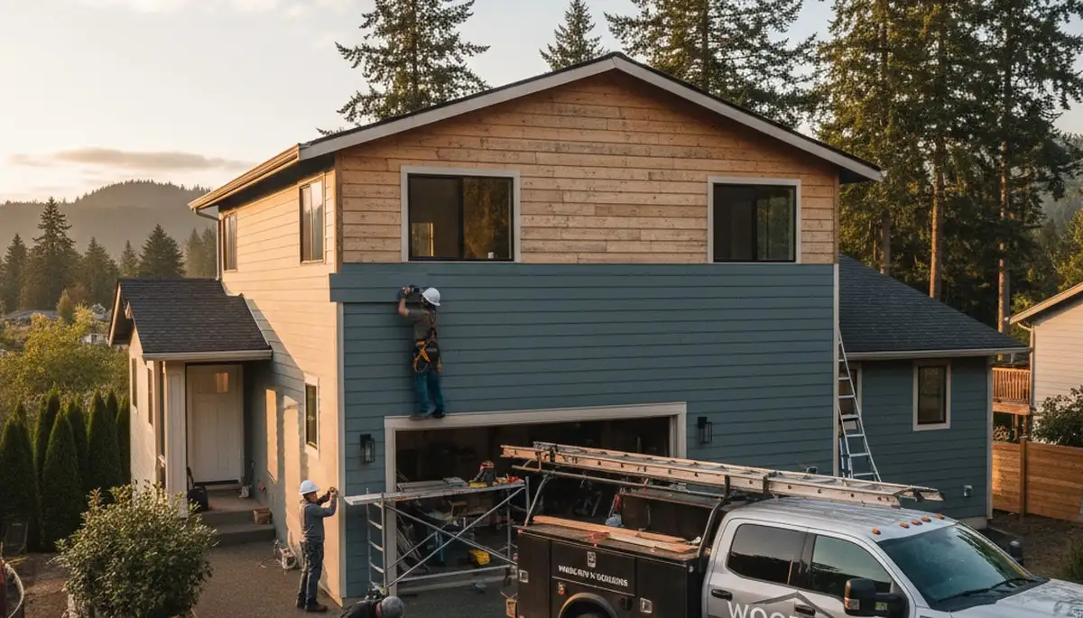 Professional vinyl siding installation on home exterior in Vancouver, WA
