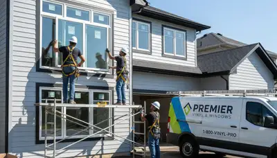 Professional window installation on vinyl siding home in Vancouver, WA by Next Level Exteriors